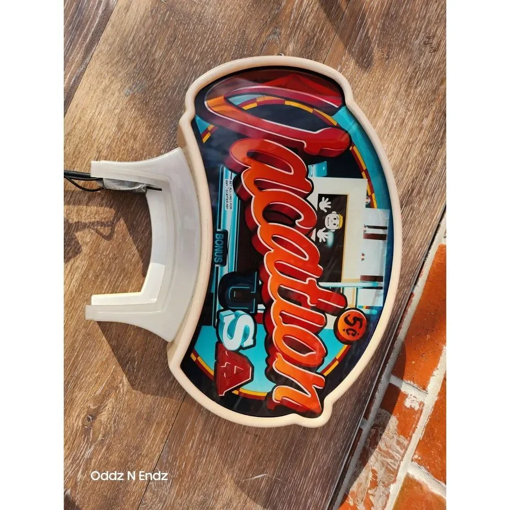 Vintage 5¢ Vacation USA Light-Up Sign With Stand‎